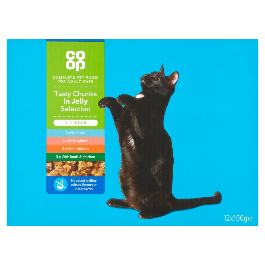 Co-Op Cat Meat & Fish Jelly Pouches 12's