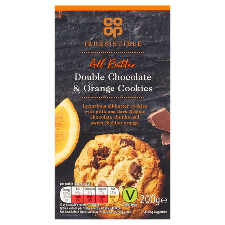 Co-Op Dble Choc & Orange Cookies 200g