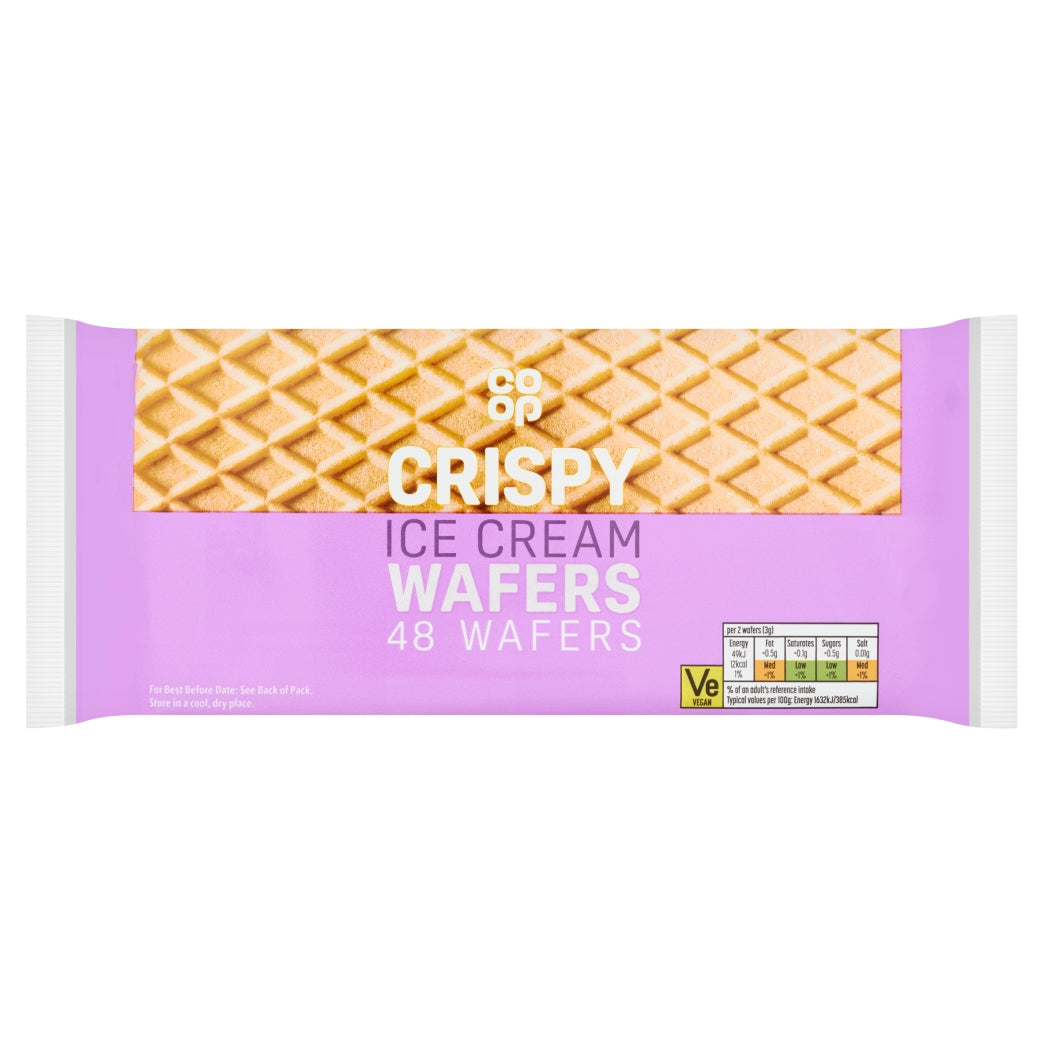 Co-Op Crispy Ice Cream Wafers 48's