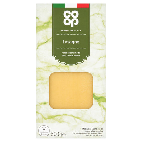 Co-Op Plain Lasagne 500g