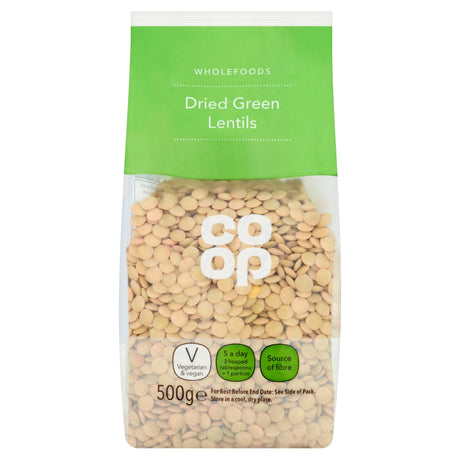 Co Op W'foods Dried Green Lentils 500g