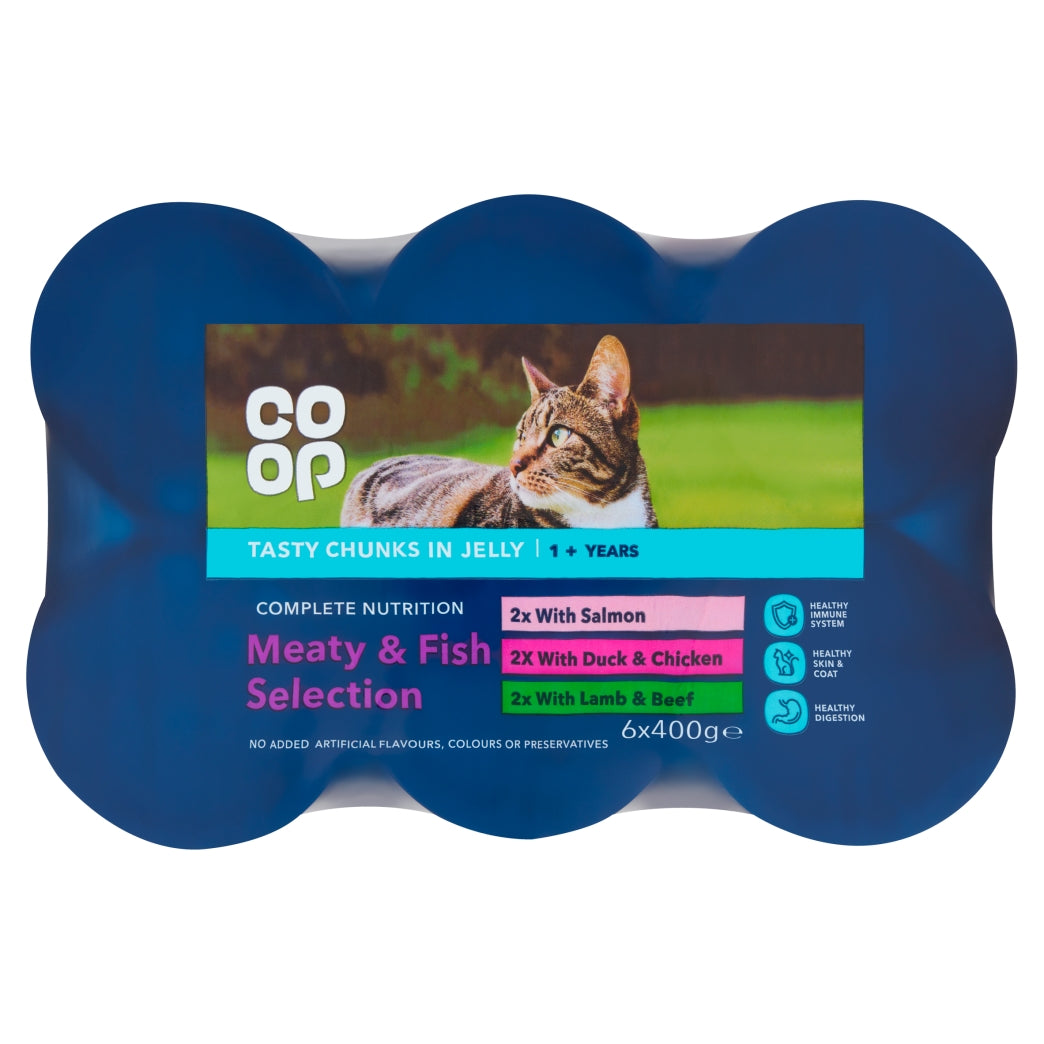 Co-Op Meat & Fish Cat Food 6x400g