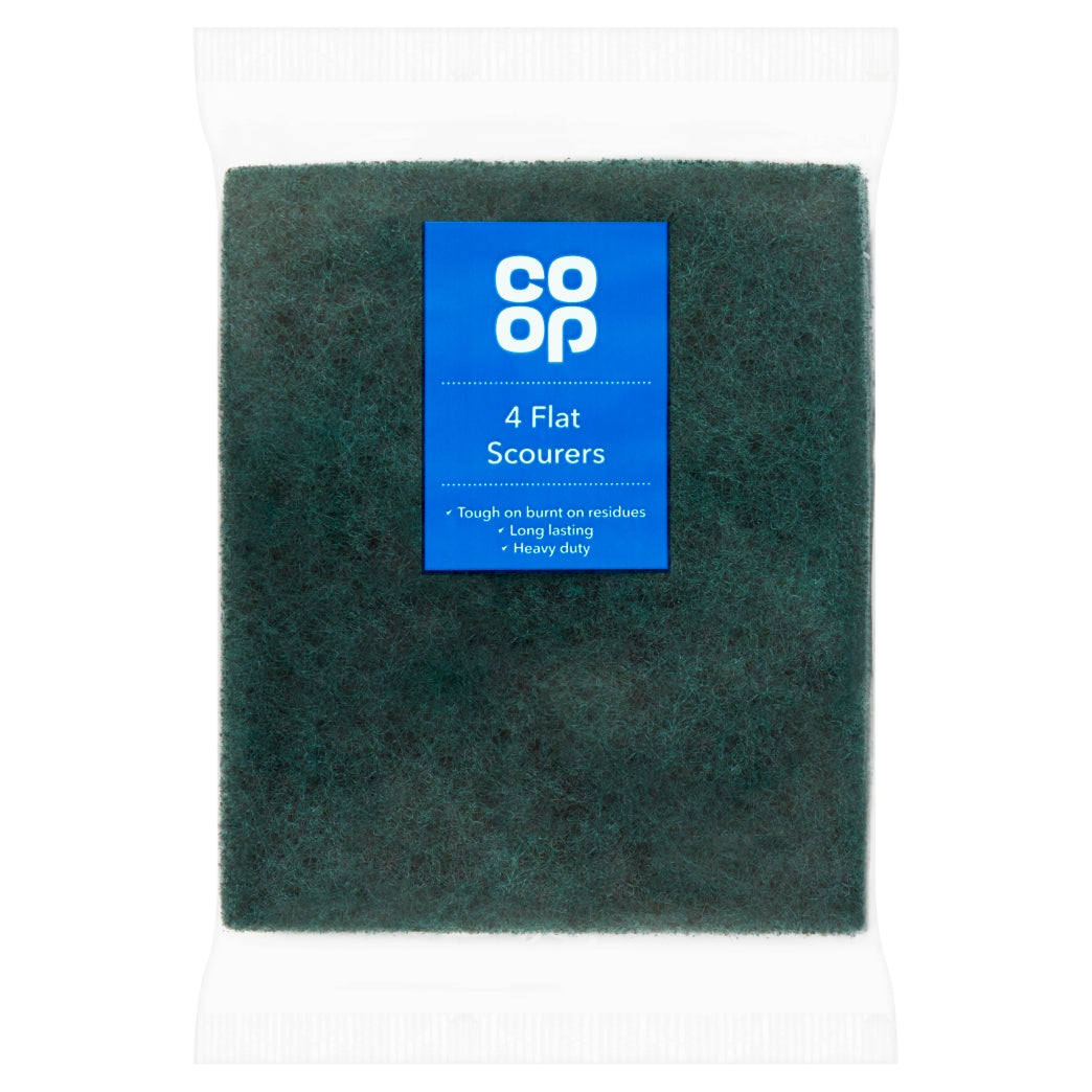 Co-Op Flat Scouring Pads 4pk