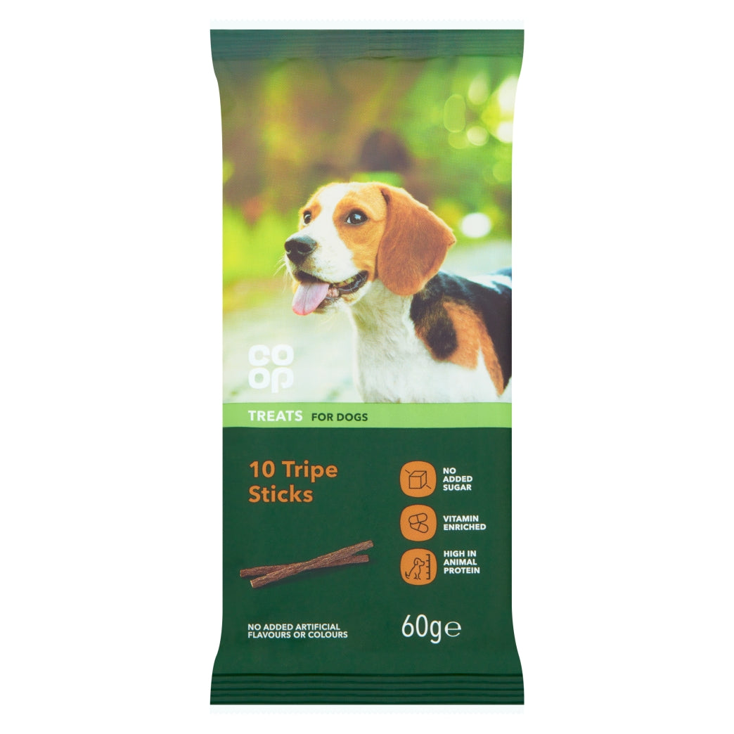 Co-Op 10 Tripe Sticks Dog Treats 60g