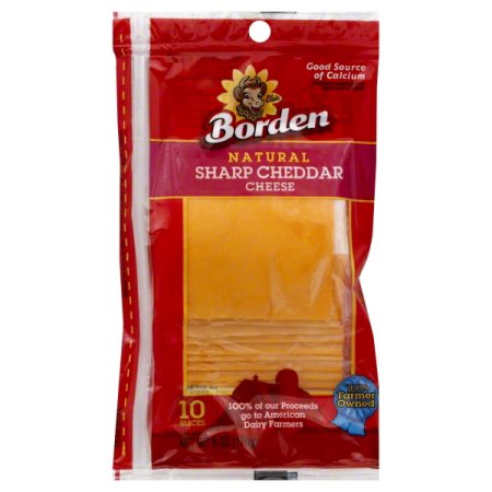 Borden Sharp Cheddar Cheese 10 Slices