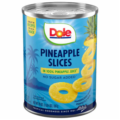 Dole Pineapple Slices 100% Juice 20oz