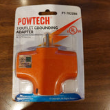 Powtech 3 Outlet  Grounding Adapter
