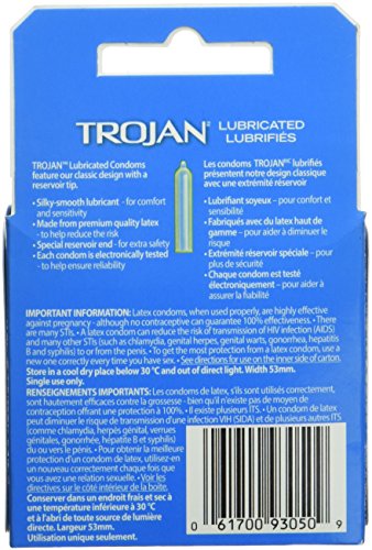 Trojan Condoms Lubricated 3s