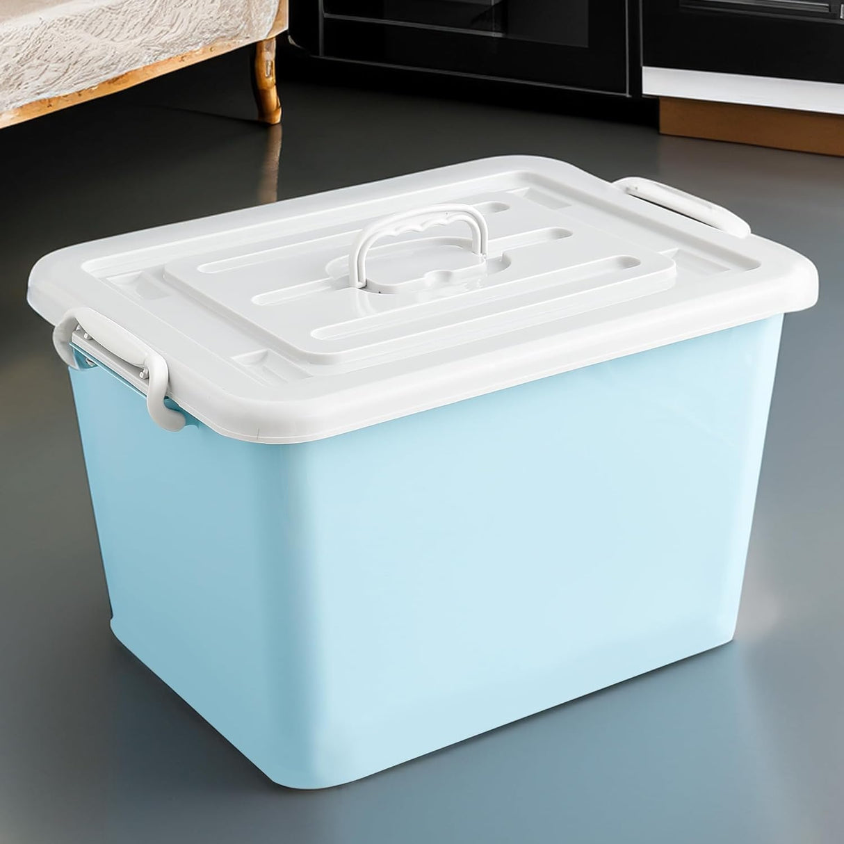 Rey Plast Storage Box With Lid #80