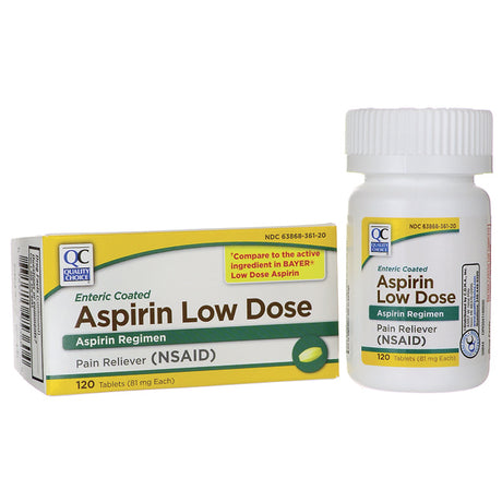 QC Low Dose Aspirin 81mg Tablets 120s
