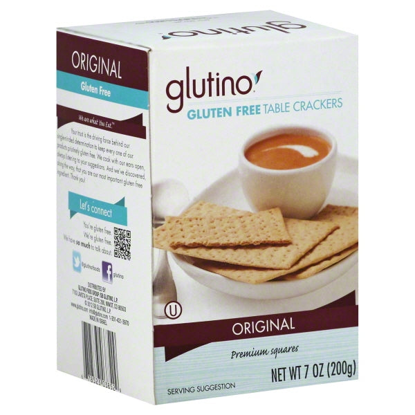 Glutino Table Crackers Original G F 7oz