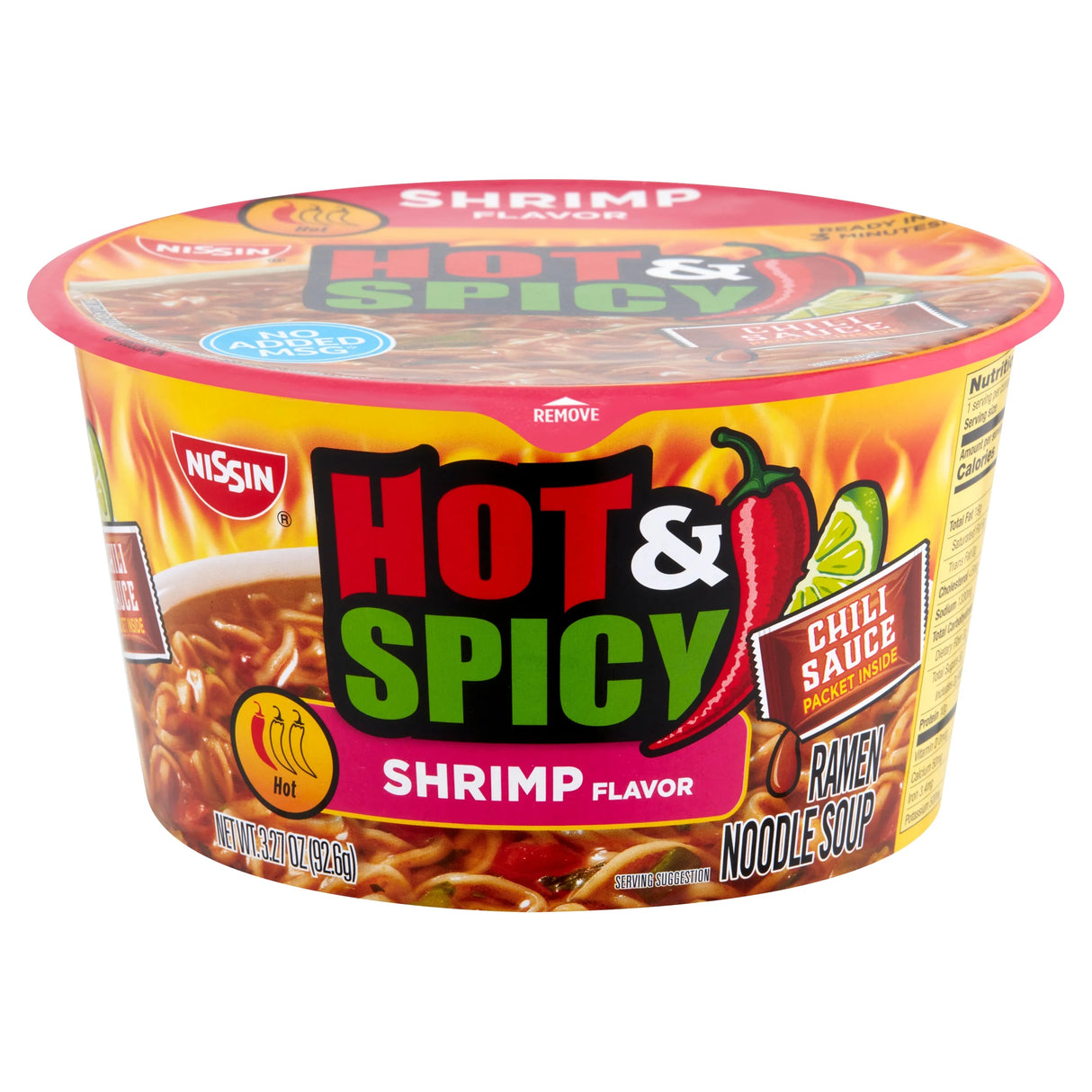Nissin Bowl Hot & Spicy Shrimp 92.6g
