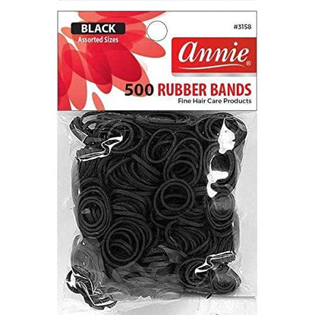 Annie Black Rubber Bands 500