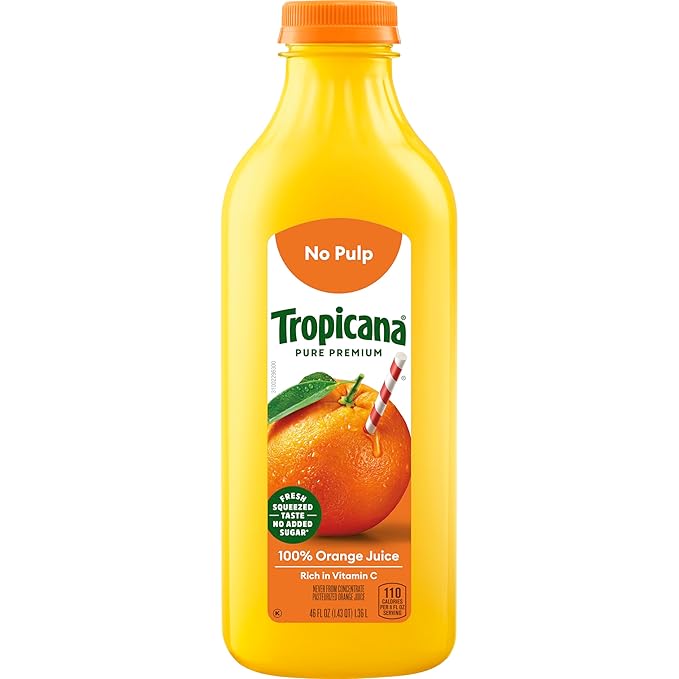Tropicana No Pulp Orange Juice 46oz