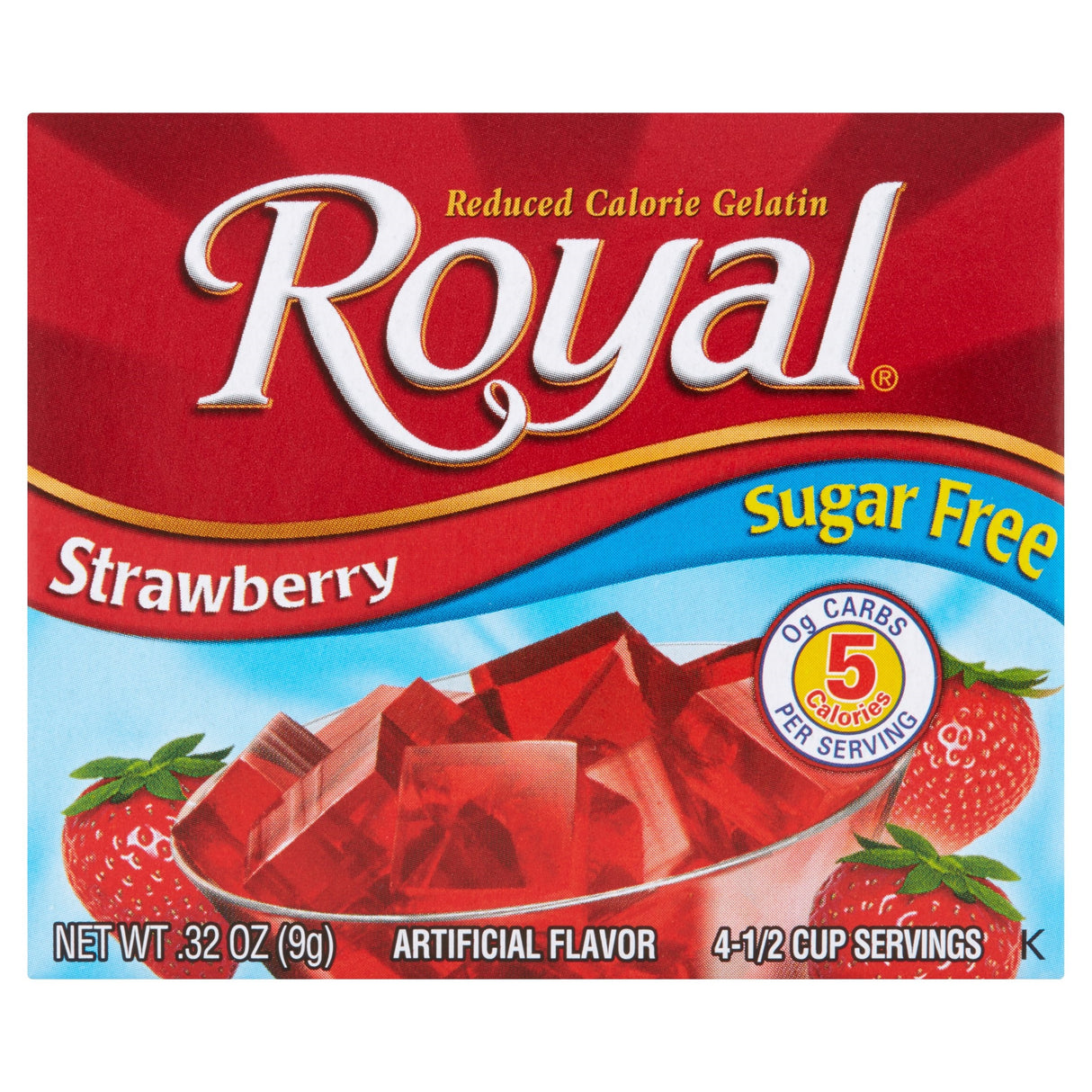 Royal Strawberry Sugar Free Gelatin 9g