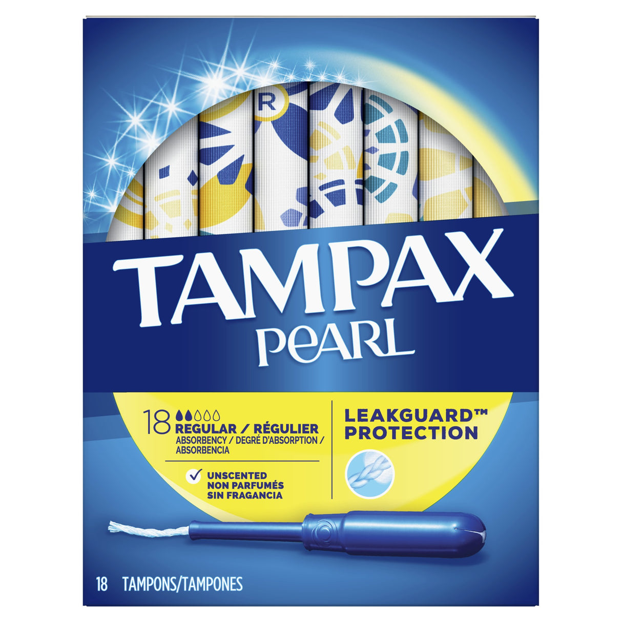 Tampax Pearl Unscented Tampons 18s