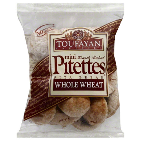 Toufayan Whole Wheat Pitettes 7oz