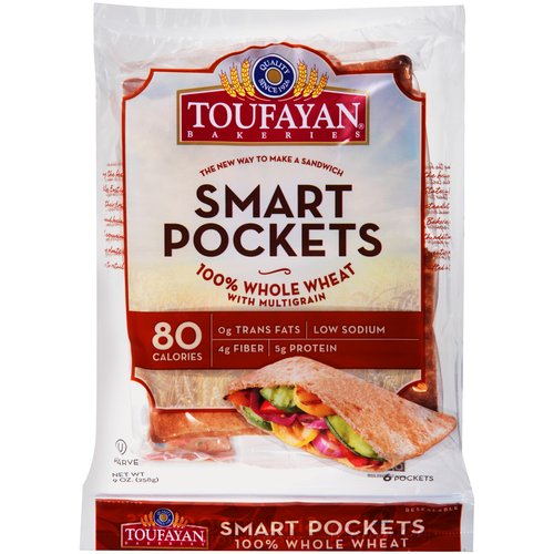Toufayan 100% W Wheat Smart Pockets