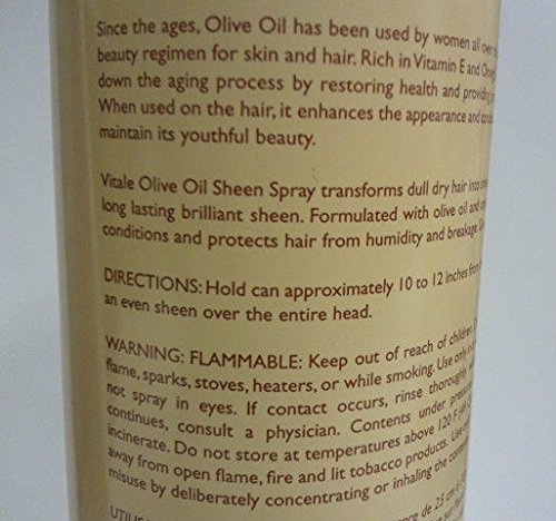 Vitale Olive Oil Sheen Spray 15oz