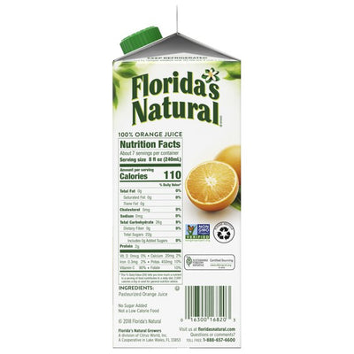 Florida No Pulp Orange Juice 52oz