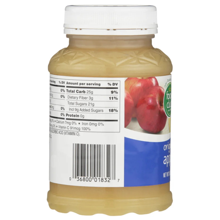 Food Club Original Applesauce 24oz