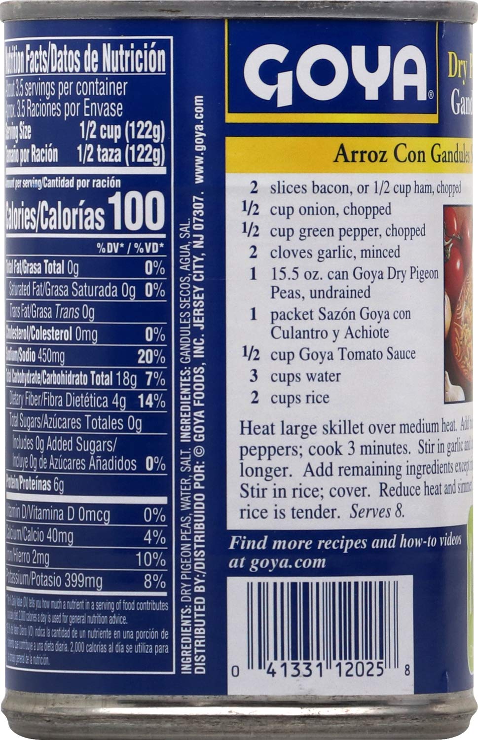 Goya Dry Pigeon Peas 439g