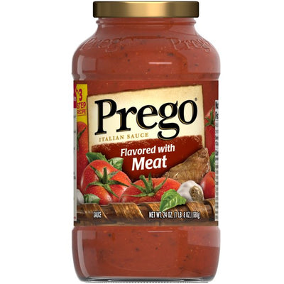 Prego Flavored w/ Meat Pasta Sauce 24oz