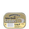 Brunswick Select Chunk Sardines in Soya Oil 95g