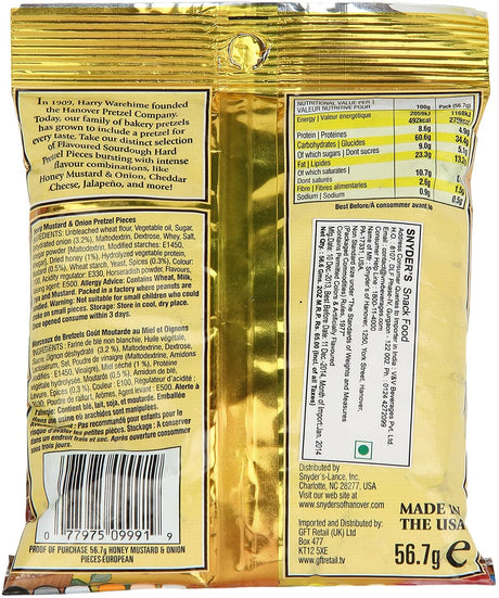 Synders Honey Mustard & Onion Pretzel Pieces 56.7g