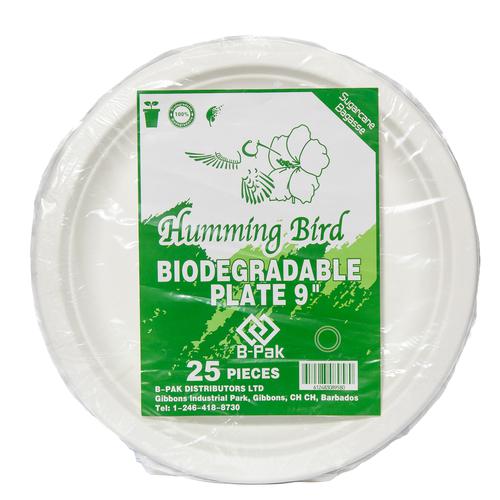 Hummimg Bird 9' Cornstarch Plates 25pcs