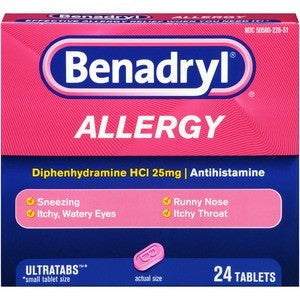 Benadry Allergy Ultra Tabs Tablets 24's