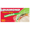 Diamond Zipper Sandwich Bags 100s