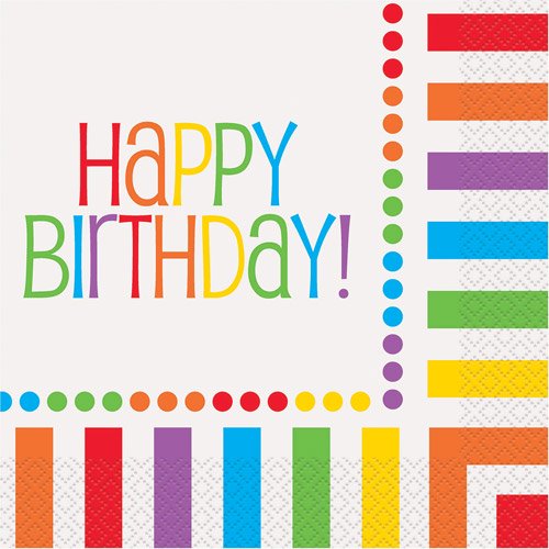 Unique Birthday Lunch Napkins 16ct
