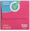 Simply Done Zipper SSnack Bag 100s