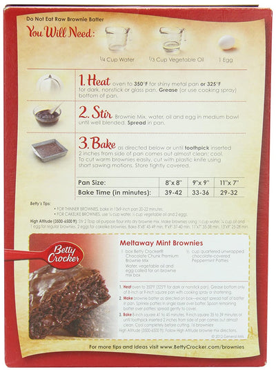 Betty Crocker Chocolate Chunk Premium Brownie 18oz