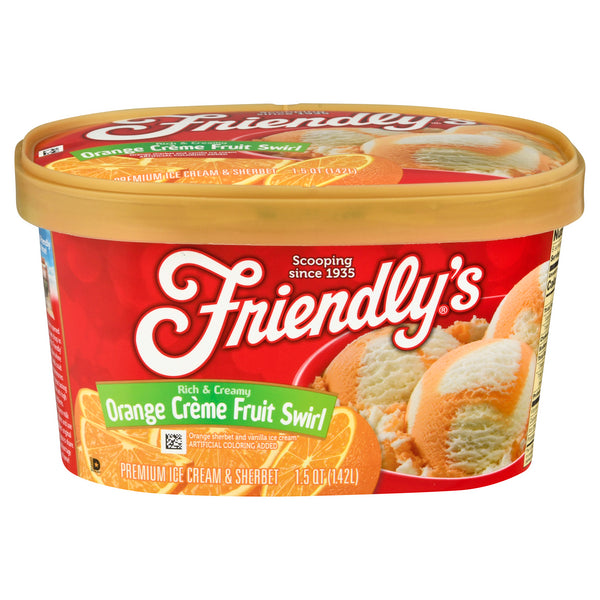 Friendlys Fruit Swirl Orange Creme 48oz
