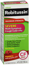 Robitussin Multi Sympton Cough Cold  Flu 4oz