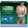 Depend Underwear Men S/M 19s