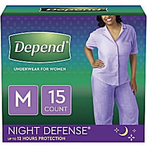 Depend Female Night Defense Med 15ct