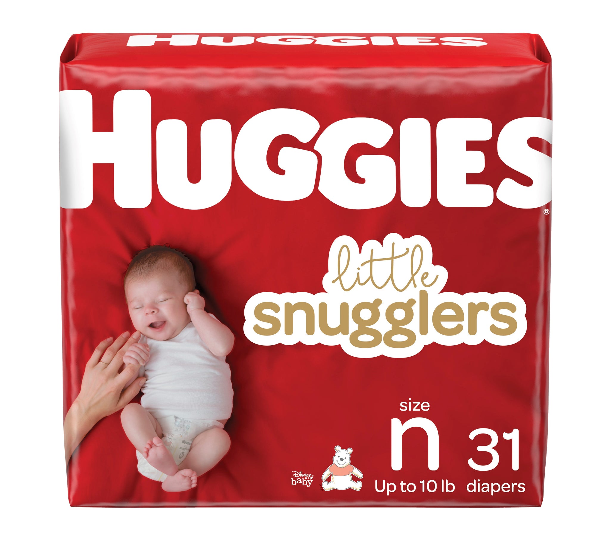 Huggies Little Snugglers Diapers, Disney Baby, N (Up to 10 lb) - 31 diapers