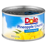 Dole Pineapple Chunk Hvy Syrup 8.25oz