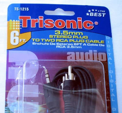 Trisonic 3.5Mm Stereo Plugs 6FT