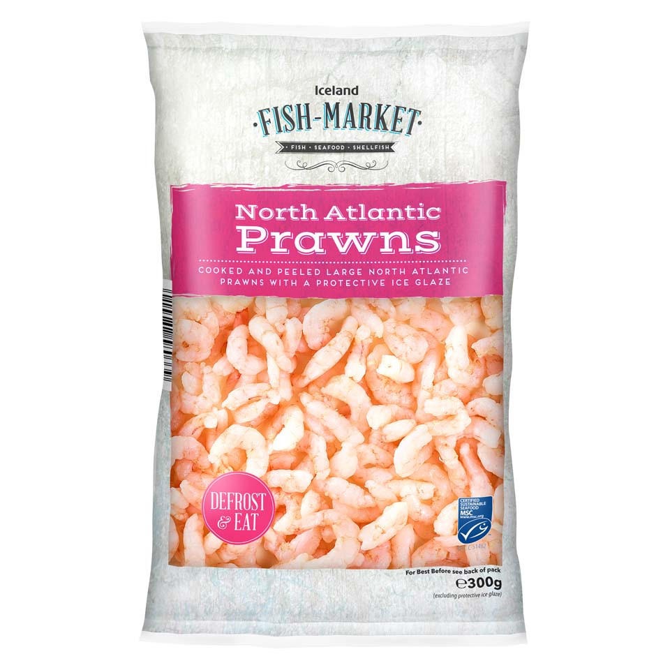 Iceland Cooked and Peeled Prawns 300g