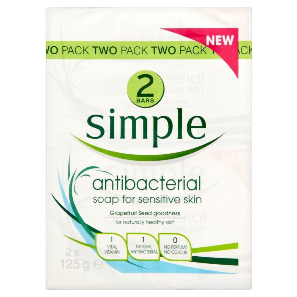 Simple Cleansing Antibact Soap 2x125g