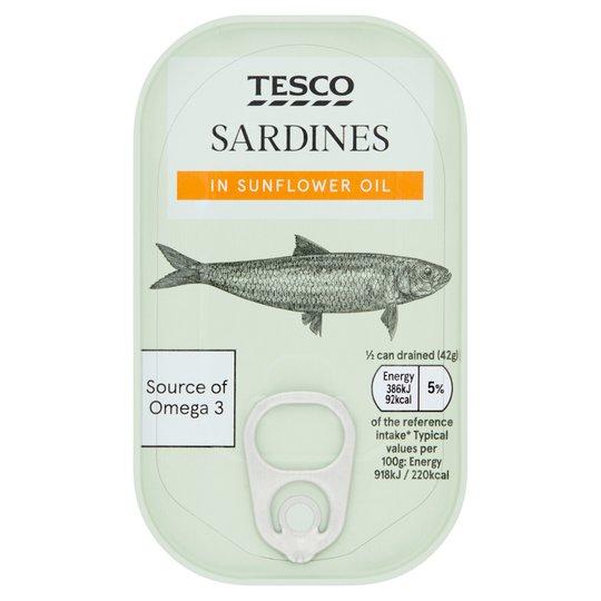 Tesco Sardines in Sunflower Oil  120g