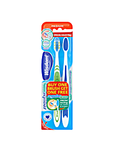 Wisdom Regular Med. Toothbrushes 2s