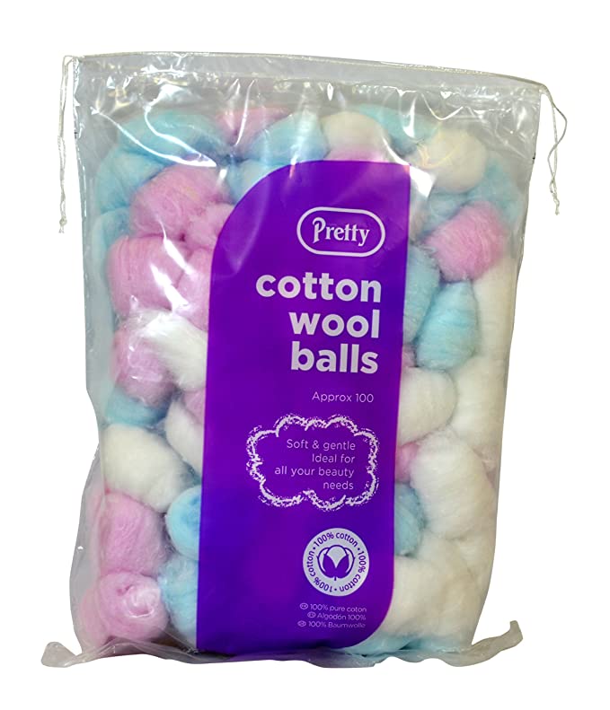 Pretty Coloured Cotton Balls 100s