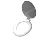 White Plastic Toilet Seat CXP5025