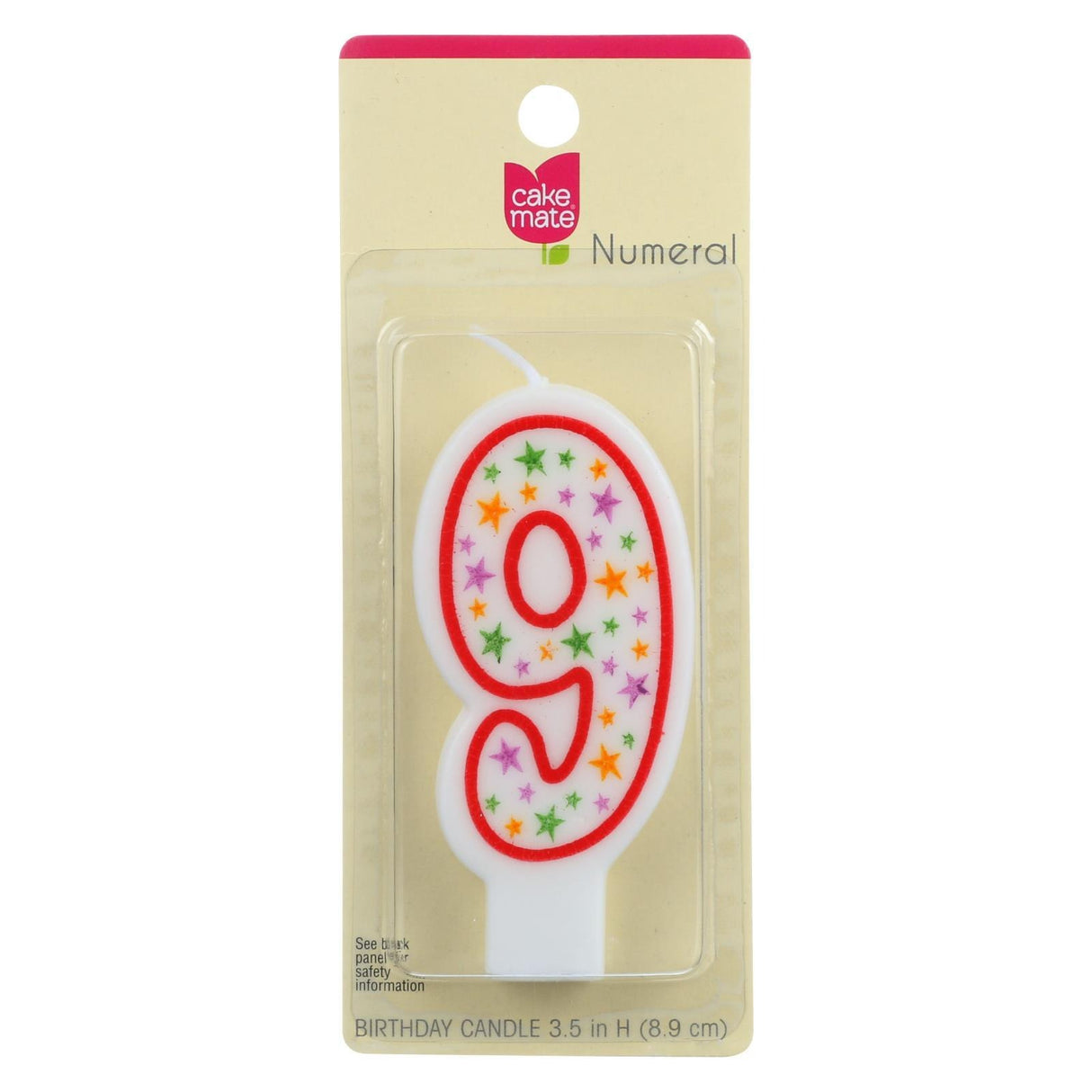 Cake Mate Party Candle - #9 3IN