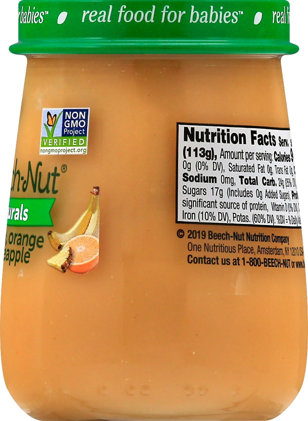 Beech Nut Stage2 Just Banana Orange Pineapple 4oz